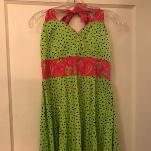 Sourpuss Spooky-Cute Zombie Rockabilly Swing Dress